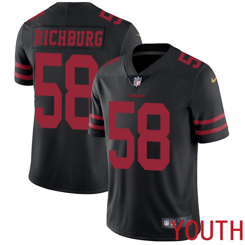 San Francisco 49ers Limited Black Youth Weston Richburg Alternate NFL Jersey 58 Vapor Untouchable